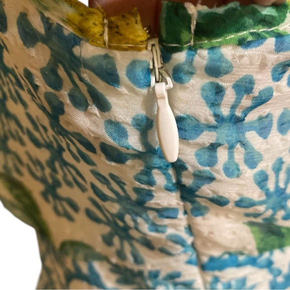 Eliza J Blue and Green Halter Maxi Dress with Ruffled Tiers 4 - Picture 7 of 12